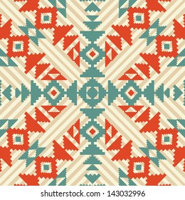 Ethnic geometric seamless ornament