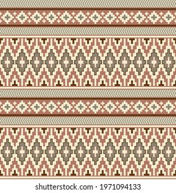 Ethnic geometric seamless pattern. American Indians style. 