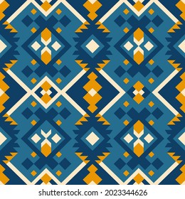 Ethnische geometrische nahtlose Muster. Aztec Farbdruck. Tapete aus Tribal-Design, Stoff, Deckel, Textil, Teppich, Decke.