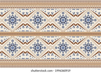Ethnic geometric seamless pattern. It can be used as a background for notebooks, bags, fabrics, furniture, envelopes, cards, packaging etc.