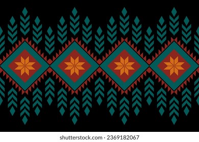 ethnic geometric seamless pattern. Geometric ethnic pattern can be used in fabric design for clothes, decorative paper, wrapping, textile, embroidery, illustration, vector, carpet