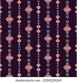 Ethnic geometric seamless pattern design. Vector illustration. Aztec Print. Background for Fabric, tile, textile and Wrapping Paper.