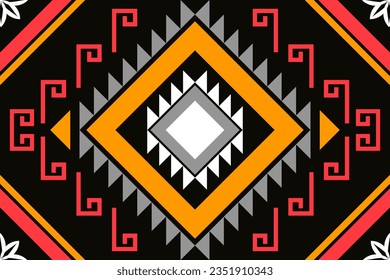 ethnic geometric seamless pattern. Design for fabric, clothes, decorative paper, wrapping, textile, embroidery, illustration, vector, tribal pattern