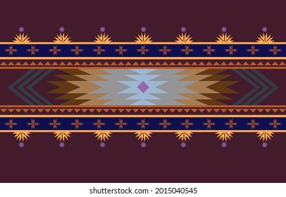 ethnisch geometrische Muster nahtlose Muster Blumenmuster geometrische nahtlose Muster Gewebe Design Vorhang Tapete Tapete Bekleidung Batik Gewebe Vektorgrafik Muster Illustration