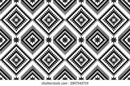 Ethnic geometric seamless pattern. native traditional Design for background,carpet,wallpaper,clothing,wrapping,batic,fabric,vector illustraion.embroidery style.