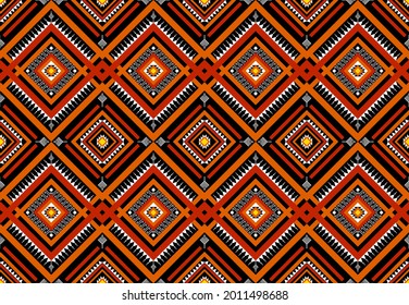 Ethnic geometric seamless pattern. native traditional Design for background,carpet,wallpaper,clothing,wrapping,batic,fabric,vector illustraion.embroidery style.