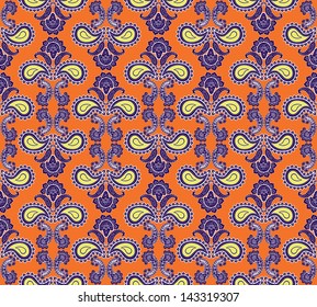 ethnic geometric seamless pattern ornament. Floral repeating background. Print vector design
