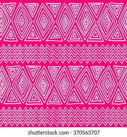 Ethnic geometric seamless pattern. The structure of the traditional folk forms, painted by hand.