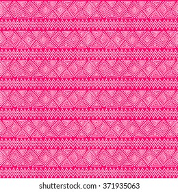 Ethnic geometric seamless pattern. The structure of the traditional folk forms, painted by hand.