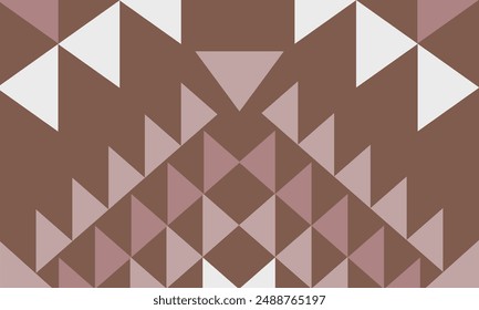Ethnic geometric seamless pattern tone pink and brown color
