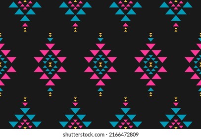 Ethnic geometric seamless pattern traditional. Beautiful fabric tribal style. Design for background, wallpaper, illustration, fabric, clothing, carpet, textile, batik, embroidery.