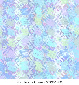 Ethnic geometric seamless pattern in traditional folk style. For the design and decoration background, wallpaper, packaging, fabrics, textiles and other.