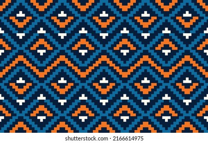 Patrón geométrico étnico sin costuras. Fondo tribal. Vector. Ilustración de lo abstracto, con diseño de patrón de diamante Rombuses y zigzags son excelentes para mantas textiles boho, papel de pared, papel de envoltura