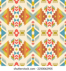 Ethnic Geometric seamless pattern. Tribal design wallpaper, fabric, cover, textile, rug, blanket.