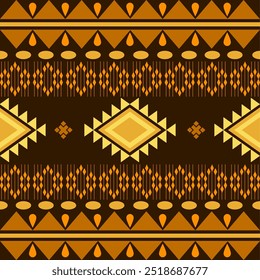 Patrón inconsútil geométrico étnico en tela de arte abstracto del bordado tribal, popular
