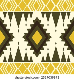Ethnic geometric seamless Pattern in tribal, folk embroidery abstract art fabric beutiful textile motifs geometric vector traditional
