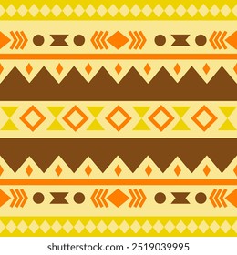Patrón inconsútil geométrico étnico en tribal, tela de arte abstracto del bordado popular hermosos motivos textiles Vector geométrico tradicional
