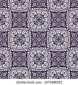 Ethnic geometric seamless vector ornamental texture