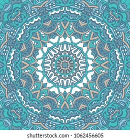 ethnic geometric seamless vintage medallion mandala ornamental pattern