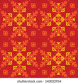 Ethnic geometric textile ornamental seamless pattern