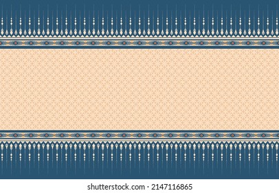 Diseño de patrones thai geométricos étnicos para tela de vestir fondo papel de pared envoltura batik knitwear bordado estilo vectorial
