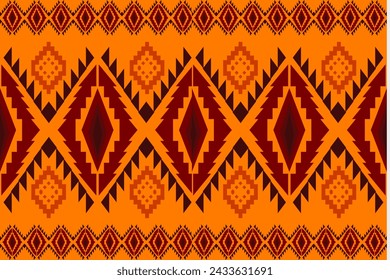 Ethnic geometric traditional seamless pattern. Native Aztec geometry style design for fabric, texture, textile, elements, embroidery, ornaments, border decor, interior, decorative, illustrations