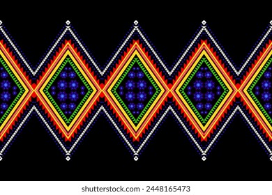 Ethnische geometrische traditionelle nahtlose Muster. Native Aztec Design für Stoff, Textur, Textilien, Elemente, Stickereien, Ornamente, Kleidung, Druck, Bildschirmhintergrund, Hintergrund, Dekoration, Illustration