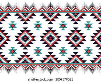 ethnic geometric tribal pattern background. seamless navajo design for ,fabric,carpet,wallpaper,clothing,wrapping,batik. Vector illustration embroidery style.