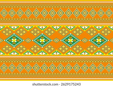 Patrón vintage geométrico étnico. Elemento fronterizo étnico. Fondo inconsútil geométrico étnico del patrón de la forma del diamante. Patrón popular del bordado para la tela, materia textil, decoración interior