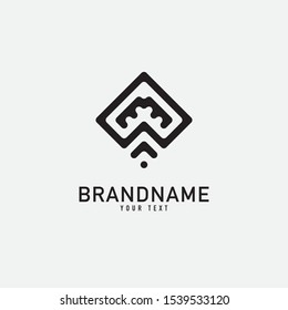 Ethnic geometrical logo. Tribal mexican aztec american triangle indian shapes and forms vector decoration