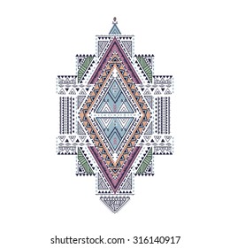 Ethnic geometrical pattern, tribal print, for greeting cards, t-shirts, business cards