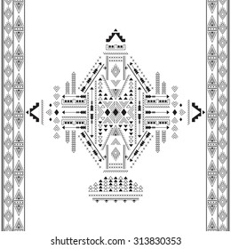 Ethnic geometrical pattern, tribal seamless background