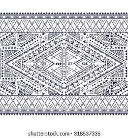 Ethnic geometrical pattern, tribal seamless background