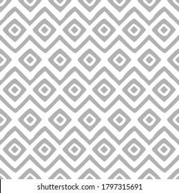 Ethnic geometrical seamless pattern. Endless tribal ornamental background. Square, rhombus, zigzag shapes. Vector illustration for fabric, textile, wallpaper, carpet, embroidery, print