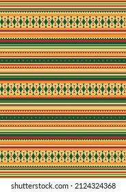 Ethnic geometrical seamless pattern. Mexican blanket pattern of bright colors. Tribal ornament. Vector