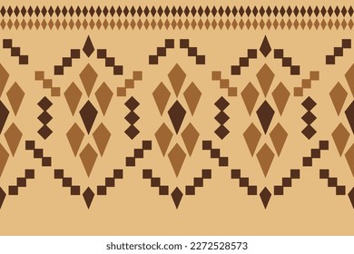 Ethnic geometry fabric pattern geometric style.African embroidery Ethnic oriental pattern cream background. Abstract,vector,illustration.For texture,clothing,wrapping,decoration,carpet.