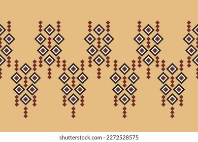 Ethnic geometry fabric pattern geometric style.African embroidery Ethnic oriental pattern cream background. Abstract,vector,illustration.For texture,clothing,wrapping,decoration,carpet.