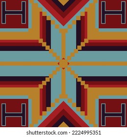 Ethnic geometry, seamless patterns. Aztec Seamless Pattern Design Curtains Backgrounds Carpet Wallpaper Clothing Wraps Batik Fabrics
