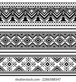 Ethnic geometry, seamless patterns. Aztec Seamless Pattern Design Curtains Backgrounds Carpet Wallpaper Clothing Wraps Batik Fabrics 