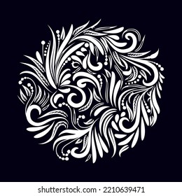 Ethnic gold foil ring, wreath symbol tattoo design. Use for print, posters,. Vector illustration