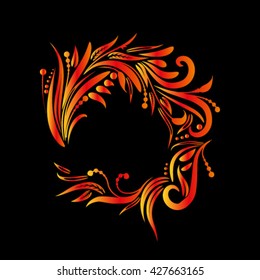 Ethnic gold foil ring, wreath symbol tattoo design. Use for print, posters,. ector illustration