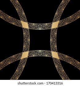 Ethnic gold seamless pattern.