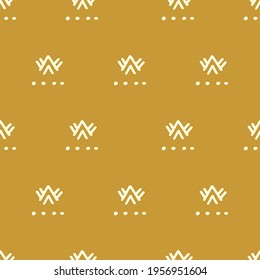 Ethnic gold seamless pattern, African tribal endless ornament background. Hand drawn vector illustration, textile print, wallpapers design.