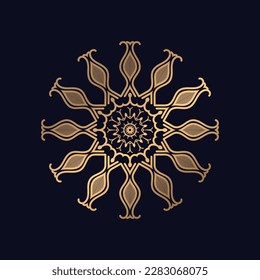Ethnic golden background Design template