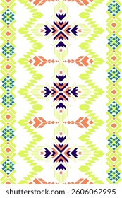 Ethnic graphic design, Native American tribal fabrics, geometric shapes used in weaving, rugs, wallpapers, shawls, batik, embroidery illustrations, seamless patterns with abstract floral vectors.