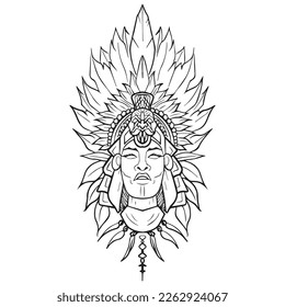 ethnic graphic design vector illustration,art tattoo sketch,hand draw,print use