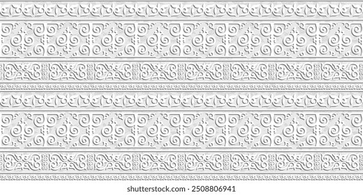 Ethnic grunge background,  Kazakh national ornament, seamless pattern, vector design