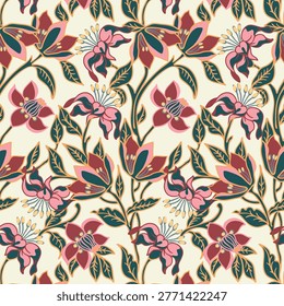 Ethnic hand drawn floral pattern background. Paisley printed hand drawn elements. home decor.