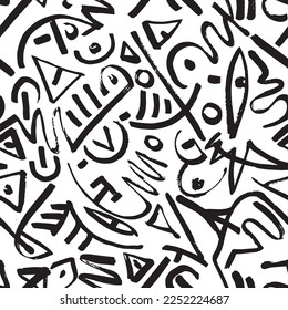 Ethnic hand drawn seamless pattern. Can be used for a textile design or wallpaper or wrapping paper
