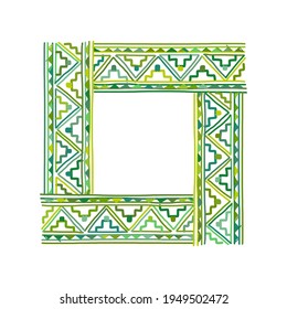 Ethnic handmade frame for your design
